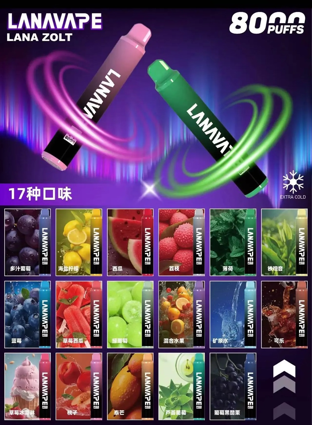 LANA 8000口 LANA一次性電子煙 LANA拋棄式電子煙